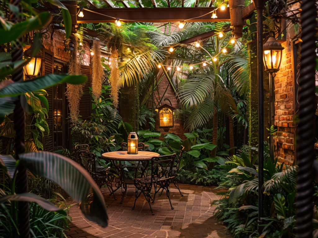 Jak zaaranżować ogród w stylu kolonialnym z dekoracyjnym oświetleniem