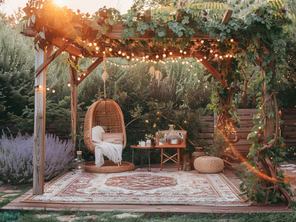 Jak zaaranżować strefę relaksu w ogrodzie w stylu boho