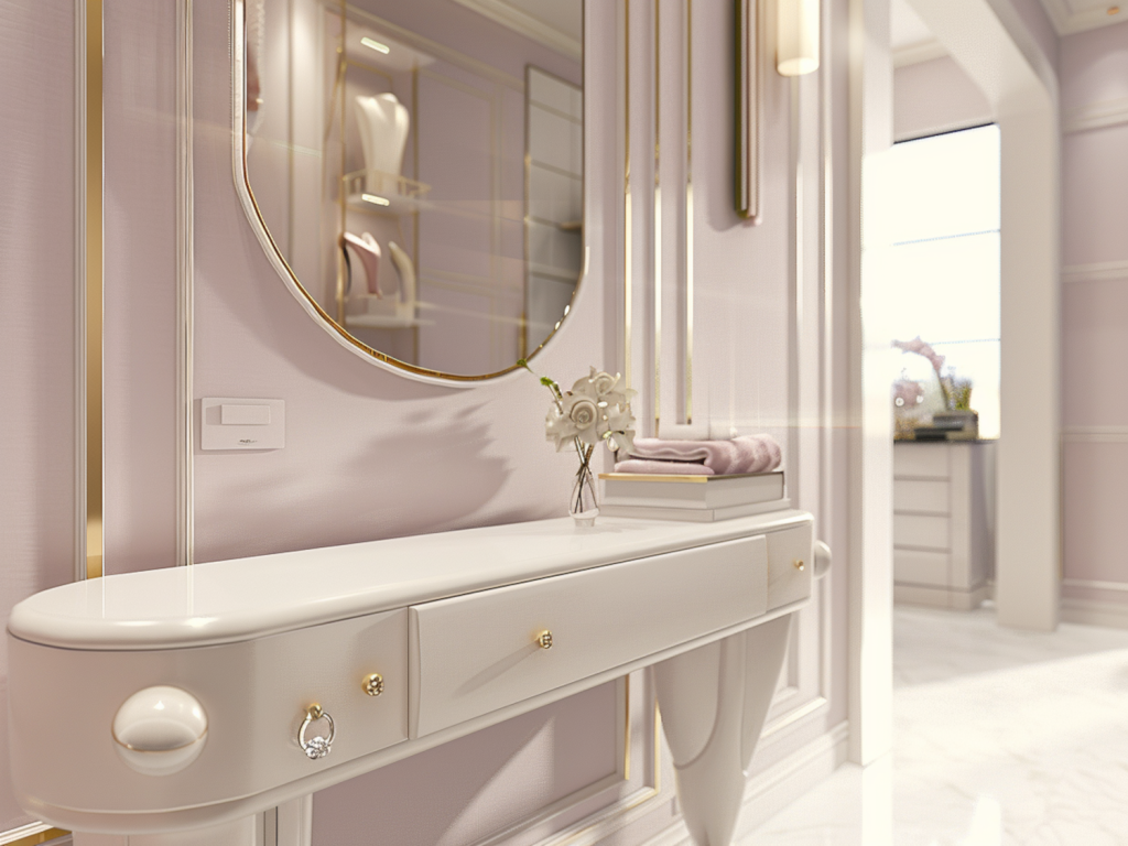 Jak urządzić przedpokój w stylu glamour z funkcjonalnymi dodatkami