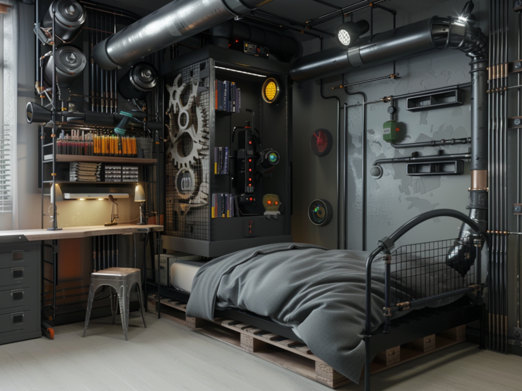 Jakie meble najlepiej sprawdzają się w przestrzeniach dziecięcych w stylu industrialnym