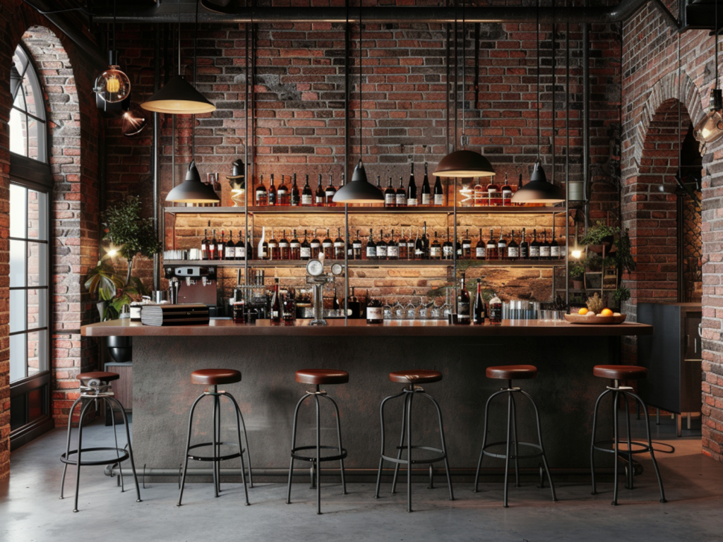 10 inspiracji na wnętrza barów hotelowych w stylu loftowym