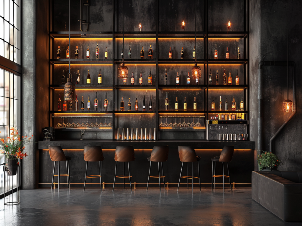 10 inspiracji na wnętrza barów hotelowych w stylu loftowym