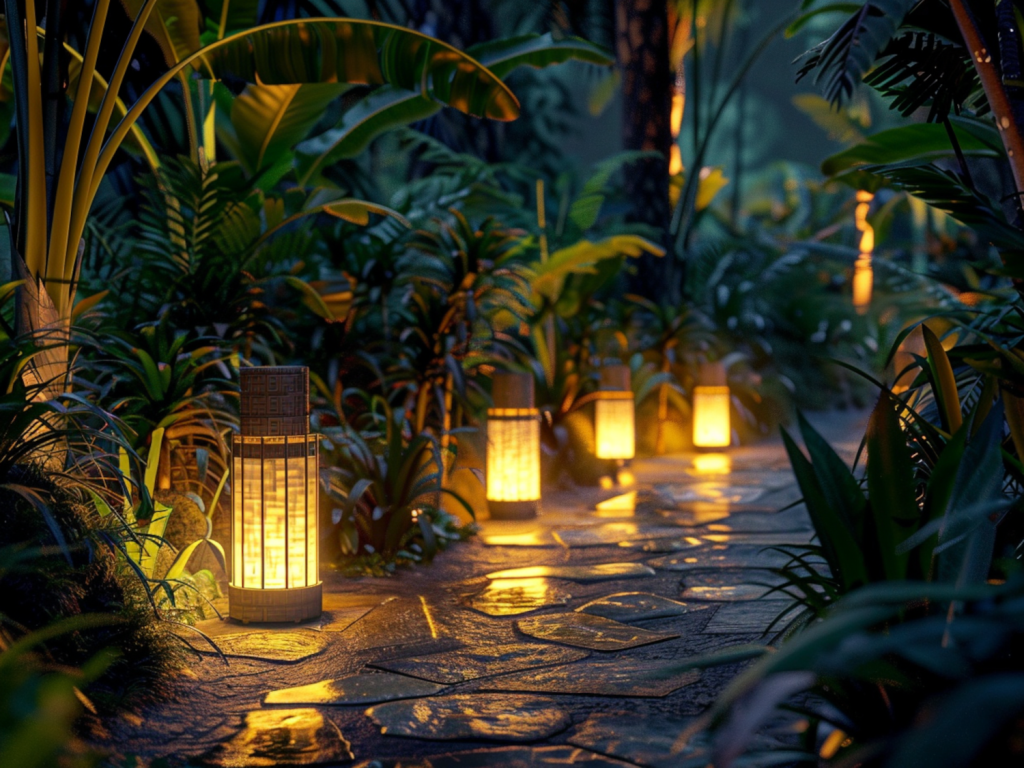 Jakie lampy ogrodowe najlepiej podkreślą architekturę ogrodów w stylu tropikalnym