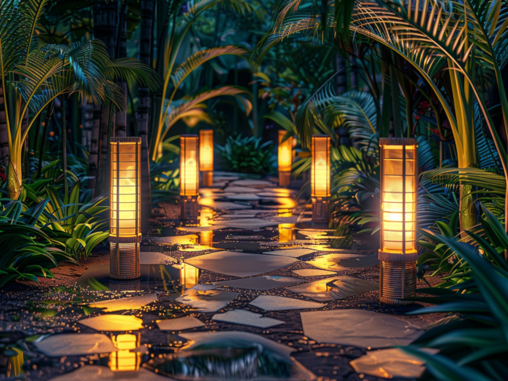 Jakie lampy ogrodowe najlepiej podkreślą architekturę ogrodów w stylu tropikalnym
