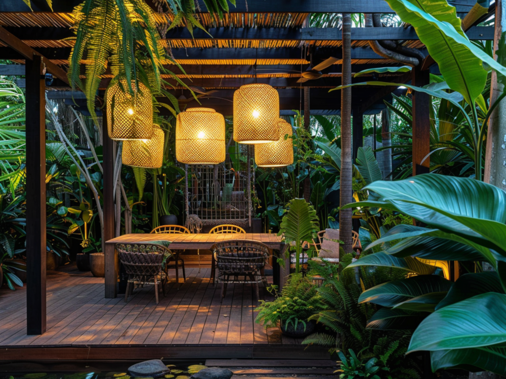 Jakie lampy ogrodowe najlepiej podkreślą architekturę ogrodów w stylu tropikalnym
