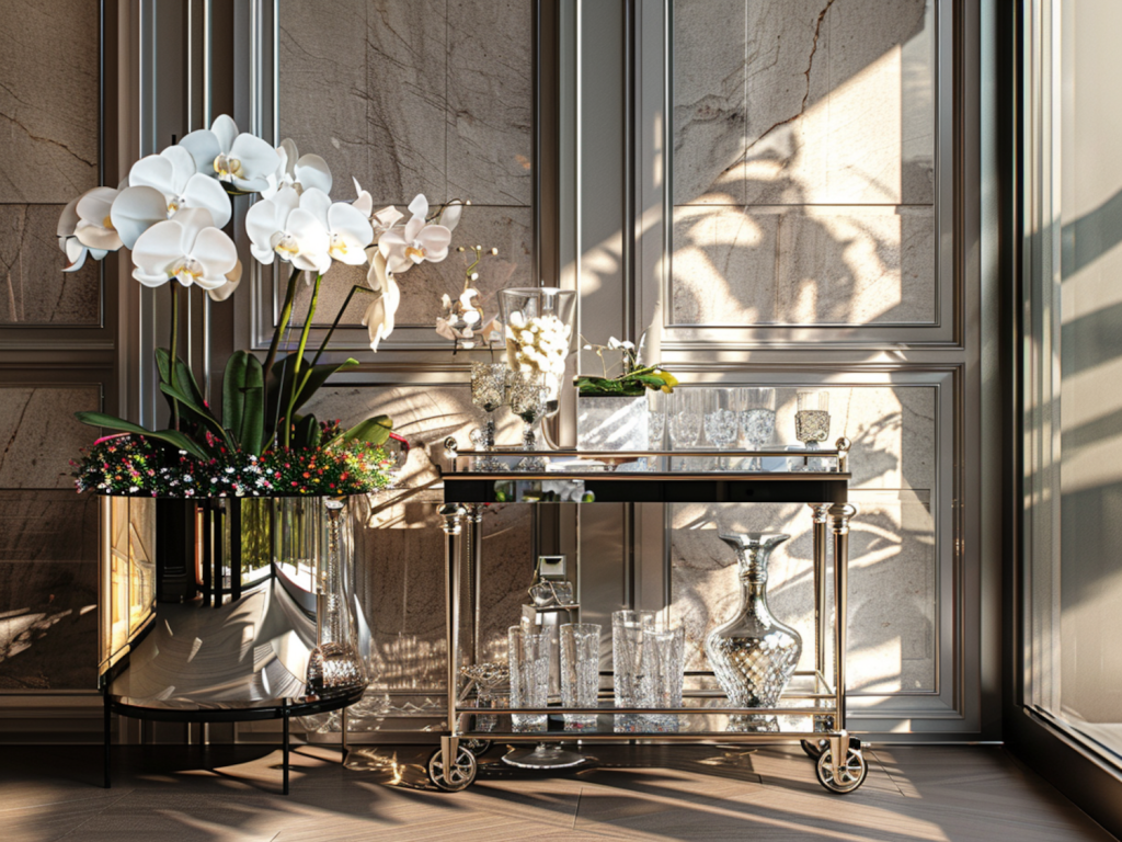 Jakie dodatki najlepiej komponują się z meblami na taras w stylu glamou