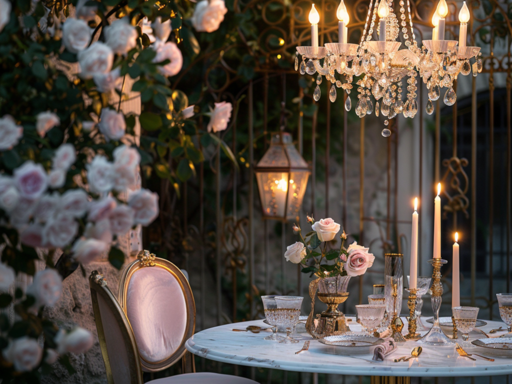 Jakie dodatki najlepiej komponują się z meblami na taras w stylu glamou